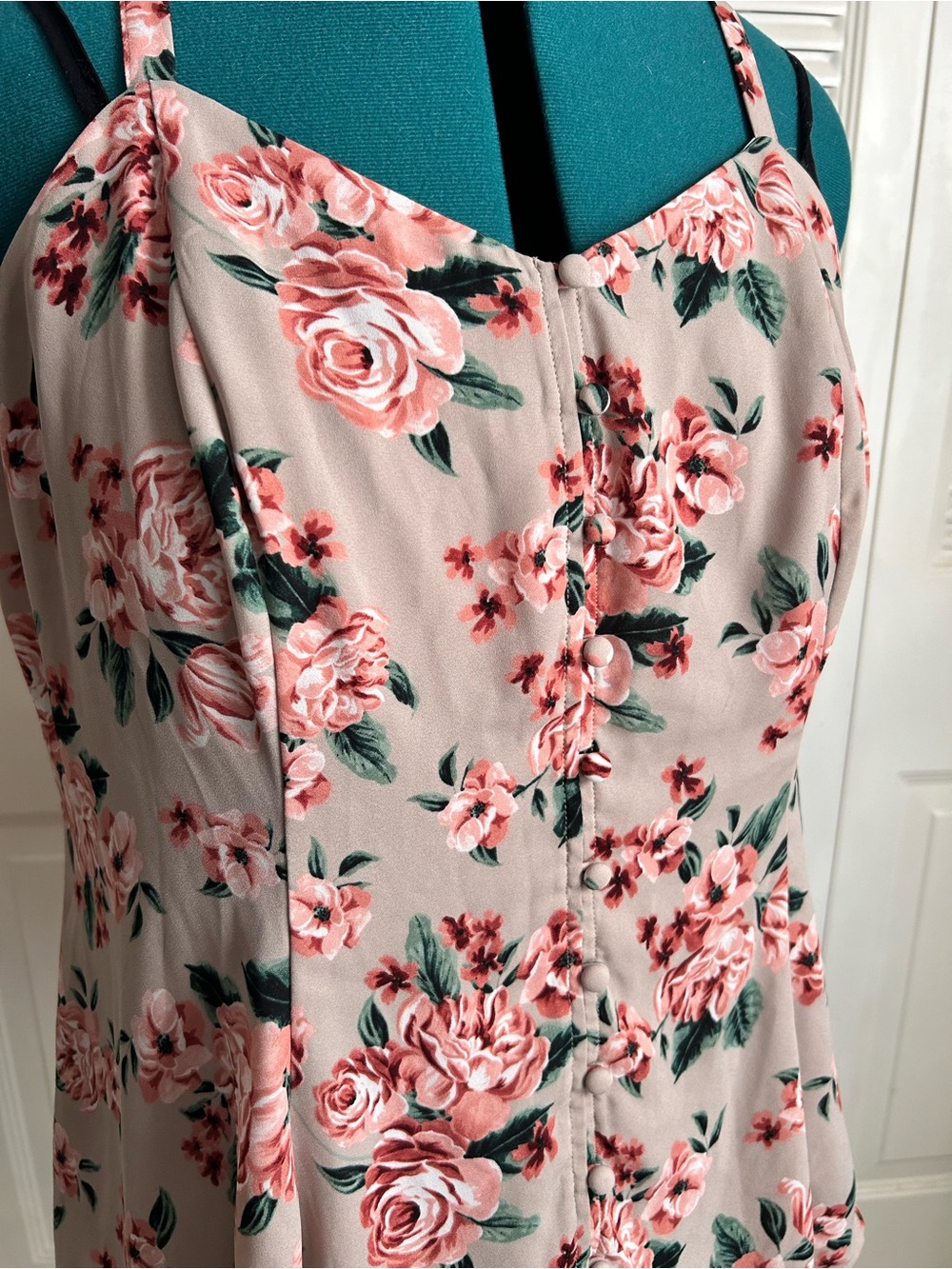 Torrid Size 1 Floral Button Front Cami Tank Blouse